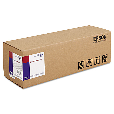Epson Cold Press Natural Fine Art Paper, 19 mil, 17" x 50 ft, Textured Matte Natural (S042303)