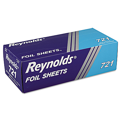 Reynolds Wrap Interfolded Aluminum Foil Sheets, 10.75 x 12, 500 Sheets/Box, 6 Boxes/Carton (RFP721)
