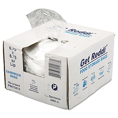 Inteplast Group Food Bags, 6.75" x 6.75", Clear, 2,000/Carton (IBSPB675675)