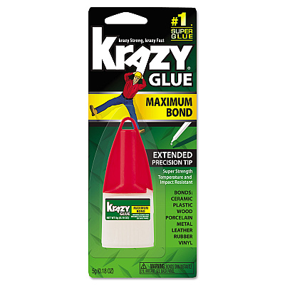 Maximum Bond Krazy Glue, 0.18 oz, Dries Clear (EPIKG48348CO)