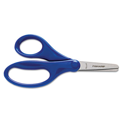 Fiskars Kids Scissors, Rounded Tip, 5" Long, 1.75" Cut Length, Straight Handle, Randomly Assorted Handle Color (FSK94167097J)