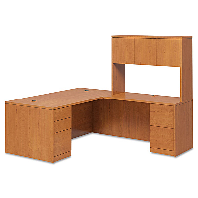 HON 10500 Series "L" Workstation Left Pedestal Desk with Full-Height Pedestal, 72" x 36" x 29.5", Harvest (HON105896LCC)