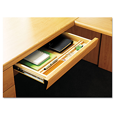 HON Laminate Angled Center Drawer, 22w x 15.38d x 2.5h, Harvest (HON1522C)