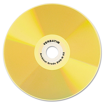 Verbatim UltraLife Gold Archival Grade DVD-R, 4.7 GB, 16x, Spindle, Gold, 50/Pack (VER95355)