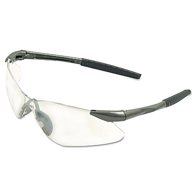 KleenGuard V30 Nemesis VL Safety Glasses, Gunmetal Frame, Clear Lens (KCC20470)