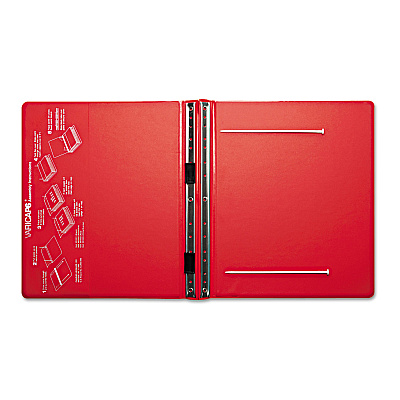 Charles Leonard VariCap Expandable Binder, 2 Posts, 6" Capacity, 11 x 8.5, Red (LEO61603)