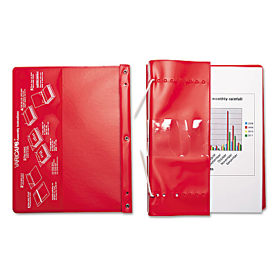 Charles Leonard VariCap Expandable Binder, 2 Posts, 6" Capacity, 11 x 8.5, Red (LEO61603)