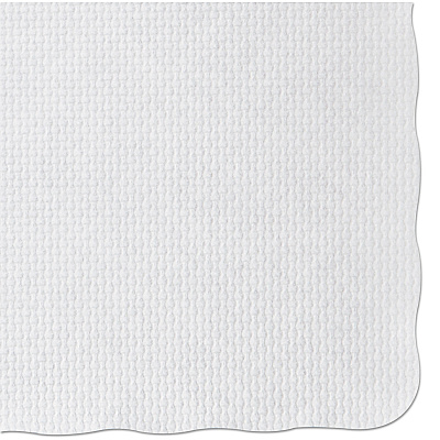 Hoffmaster Knurl Embossed Scalloped Edge Placemats, 9.5 x 13.5, White, 1,000/Carton (HFMPM32052)