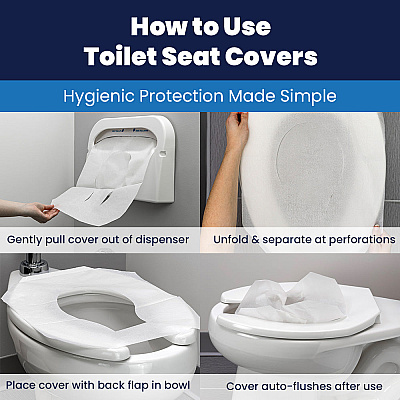 Discreet Seat Toilet Seat Covers Half Fold 250x4, Case Of 1000 (DS-1000)