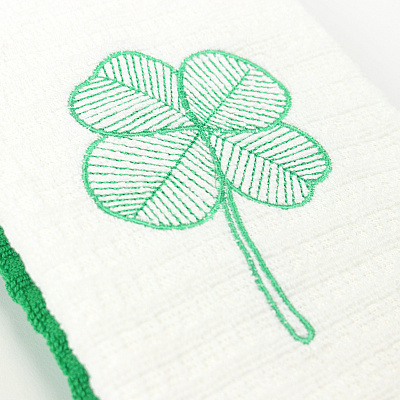 Sc Lucky Embroidered Kitchen Towel 16x26 Clover, Case Of 40 Sets (SC-KT2-CL-CS)