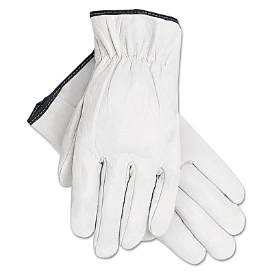 MCR Safety Grain Goatskin Driver Gloves, White, X-Large, 12 Pairs (MPG3601XL)