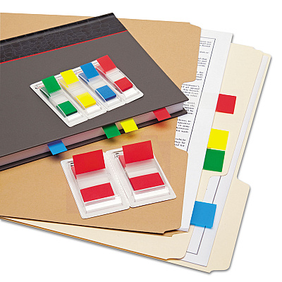 Universal Page Flags, Assorted Colors, 35 Flags/Dispenser, 4 Dispensers/Pack (UNV99004)