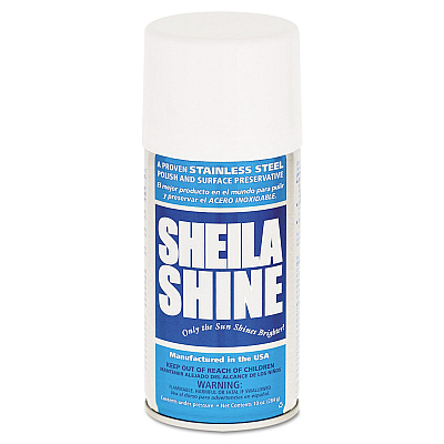 Sheila Shine Stainless Steel Cleaner and Polish, 10 oz Aerosol Spray, 12/Carton (SSI1CT)