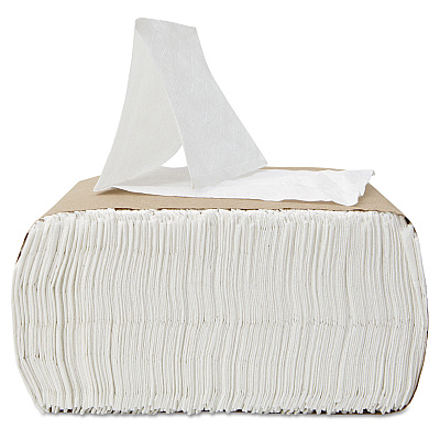 Boardwalk Low-Fold Dispenser Napkins, 1-Ply, 7 x 12, White, 400/Pack, 20 Packs//Carton (BWK8316W)