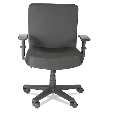 Alera XL Series Big/Tall Mid-Back Task Chair, Supports Up to 500 lb, 17.5" to 21" Seat Height, Black (ALECP210)