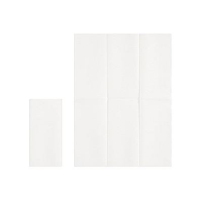 1/6 Fold Airlaid Napkin - Whit, Pack Of 100 (P-NAP-12X17-WH)