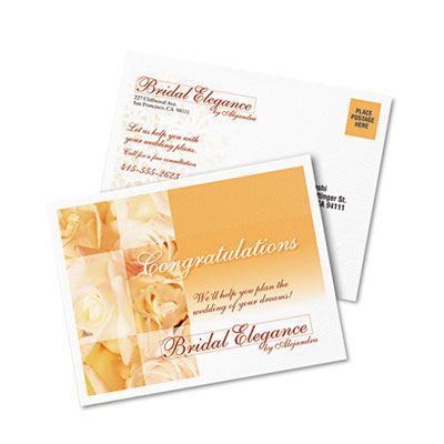 Avery Printable Postcards, Inkjet, 65 lb, 4.25 x 5.5, Textured Matte White, 120 Cards, 4 Cards/Sheet, 30 Sheets/Box (AVE3380)