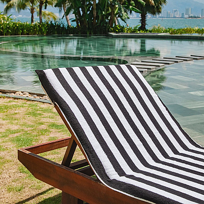 California Cabana Chaise Cover 30x85 Black, Case Of 12 (CC-CABANA-BK-CS)