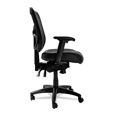 Alera Elusion Series Mesh Mid-Back Multifunction Chair, Supports Up to 275 lb, 17.7" to 21.4" Seat Height, Black (ALEEL4215)