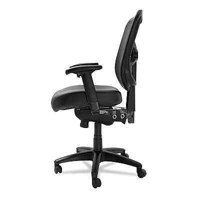 Alera Elusion Series Mesh Mid-Back Multifunction Chair, Supports Up to 275 lb, 17.7" to 21.4" Seat Height, Black (ALEEL4215)