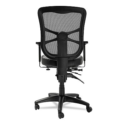 Alera Elusion Series Mesh Mid-Back Multifunction Chair, Supports Up to 275 lb, 17.7" to 21.4" Seat Height, Black (ALEEL4215)