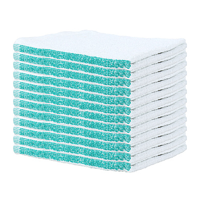 Qwick Wick Bar Mop Towel 30oz Green Stripe, Case Of 60 (N030-GR-5DZ)
