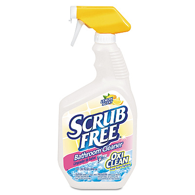 Arm & Hammer Scrub Free Soap Scum Remover, Lemon, 32 oz Spray Bottle, 8/Carton (CDC3320000105)