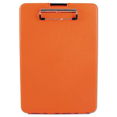 Saunders SlimMate Storage Clipboard, 0.5" Clip Capacity, Holds 8.5 x 11 Sheets, Hi-Vis Orange (SAU00579)