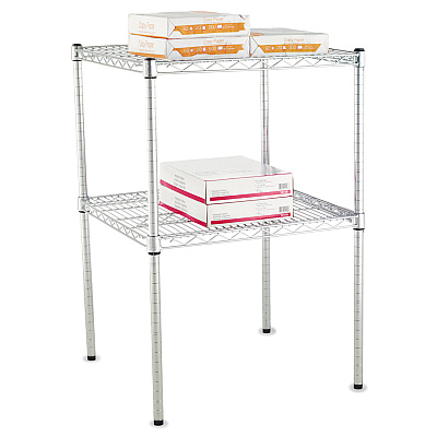 Alera Stackable Posts For Wire Shelving, 36" High, Silver, 4/Pack (ALESW59PO36SR)