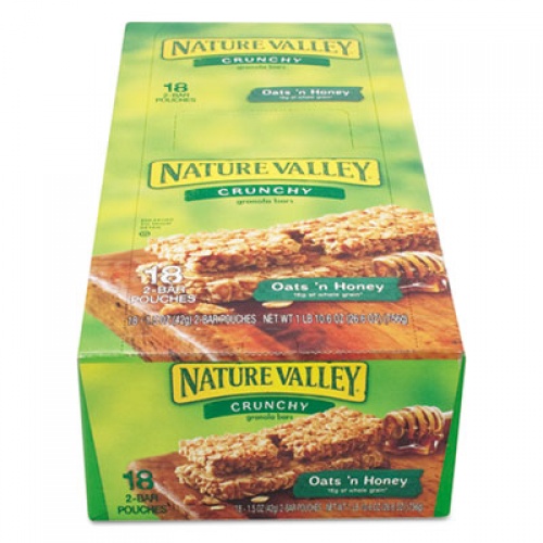 Nature Valley Granola Bars, Oats'n Honey Cereal, 1.5 oz Bar, 18/Box (SN3353)