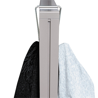 Alera Double Sided Partition Garment Hook, Steel, 0.5 x 3.38 x 4.75, Over-the-Door/Over-the-Panel Mount, Silver, 2/Pack (ALECH2SR)