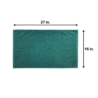 Cotton Jr. Salon Towel 16x27 Hunter Green, Pack Of 12 (P-BBJ1627-2.5HU)