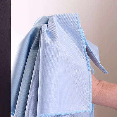 Smart Choice Shiny Glass Cleaning Cloth 16x16 Blue, Case Of 180 (M915160B)