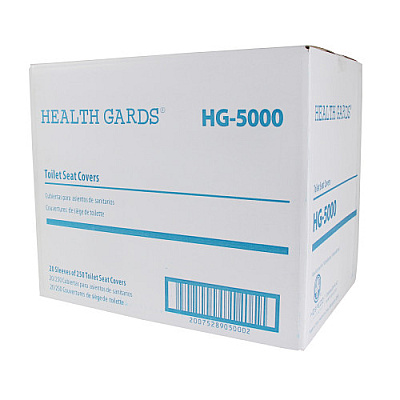 Health Gards Toilet Seat Covers, Half-fold, White, 250/pk, 20 Pks/cs, Case Of 5000 (HG-5000)