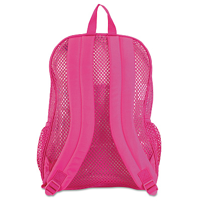 Eastsport Mesh Backpack, Fits Devices Up to 17", Polyester, 12 x 5 x 18, Clear/English Rose (EST113960BJENR)