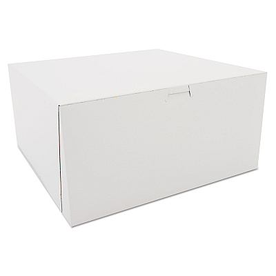 SCT White One-Piece Non-Window Bakery Boxes, 12 x 12 x 6, White, Paper, 50/Carton (SCH0989)