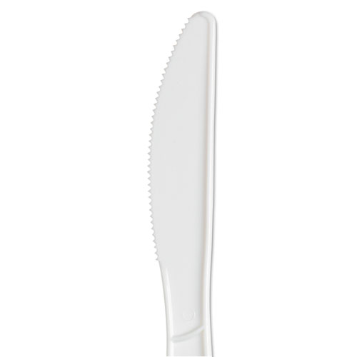 Dixie SmartStock Plastic Cutlery Refill, Knife, 6.3", Series-B Mediumweight, White, 40/Pack, 24 Packs/Carton (SSK21P)