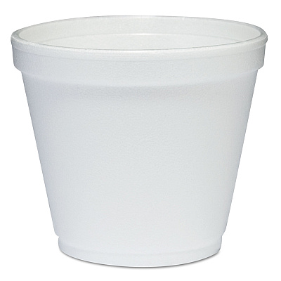 Dart Food Containers, Squat, 8 oz, White, Foam, 1,000/Carton (DCC8SJ12)