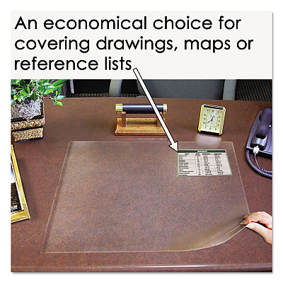 Artistic Second Sight Clear Plastic Desk Protector, with Hinged Protector, 25.5 x 21, Clear (AOPSS2125)