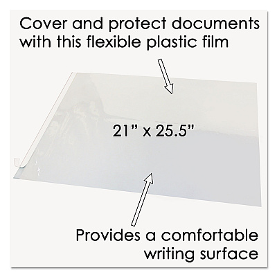 Artistic Second Sight Clear Plastic Desk Protector, with Hinged Protector, 25.5 x 21, Clear (AOPSS2125)