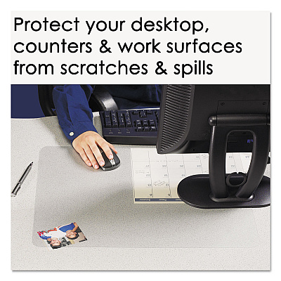 Artistic KrystalView Desk Pad with Antimicrobial Protection. Matte Finish, 17 x 12, Clear (AOP60740MS)