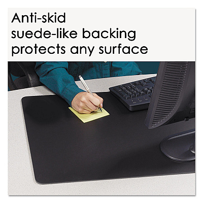 Artistic Rhinolin II Desk Pad with Antimicrobial Protection, 24 x 17, Black (AOPLT412MS)