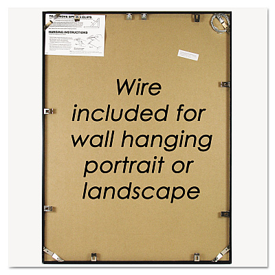 NuDell Metal Poster Frame, Plastic Face, 18 x 24, Black (NUD31222)