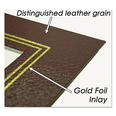 NuDell Leatherette Document Frame, 8.5 x 11, Burgundy, Pack of Two (NUD21200)