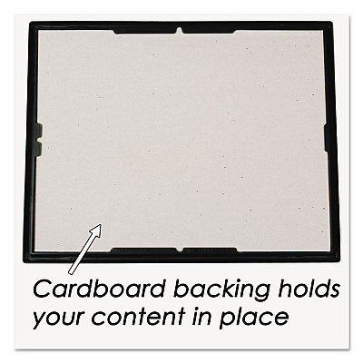 NuDell EZ Mount Document Frame with Trim Accent and Plastic Face, Plastic, 8.5 x 11 Insert, Black/Gold, 18/Carton (NUD11818)