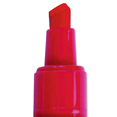 Quartet EnduraGlide Dry Erase Marker, Broad Chisel Tip, Red, Dozen (QRT50014M)