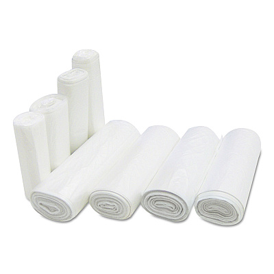 Inteplast Group High-Density Commercial Can Liners, 7 gal, 6 mic, 20" x 22", Clear, Perforated Roll, 50 Bags/Roll, 40 Rolls/Carton (IBSEC202206N)
