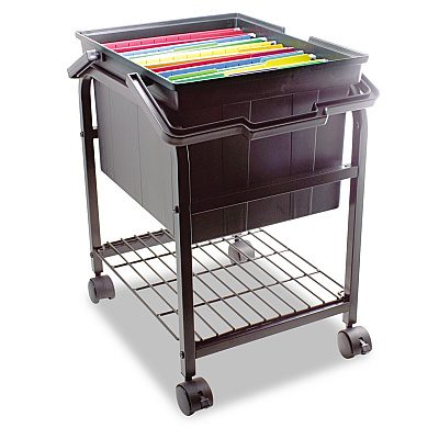 Advantus Heavy-Duty File Shuttle, Metal, 1 Shelf, 17.13" x 14.25" x 20", Black (AVTFS2BHD)
