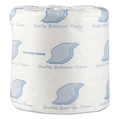 GEN Standard Bath Tissue, Septic Safe, Individually Wrapped Rolls, 1-Ply, White, 1,000 Sheets/Roll, 96 Wrapped Rolls/Carton (GEN218)