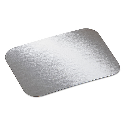 HFA Laminated Board Lid, 7 x 5, Silver/White, Aluminum, 500/Carton (HFA2060L)